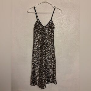 Leopard print slip dress (Size L)